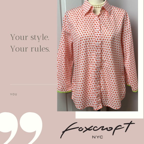 Foxcroft Tops - Foxcroft Wrinkle Free Button Down LS Oxford